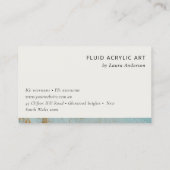 Classy Artistic Blue Gold Oil Paint Texture Logo Visitenkarte (Rückseite)