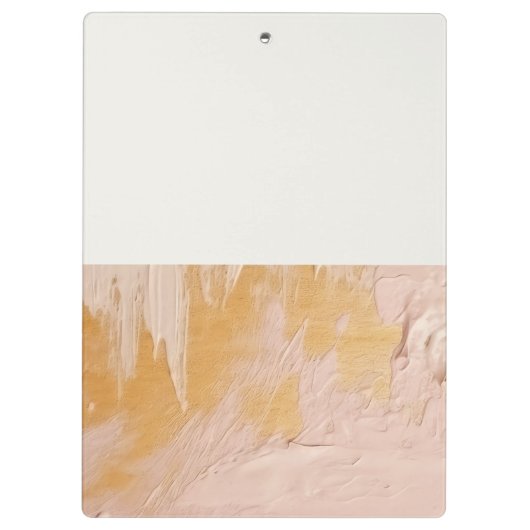 Classy Artistic Bush Rosa Gold Öl Farbe Textur Klemmbrett (Rückseite)
