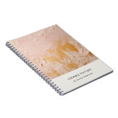 Classy Artistic Bush Rosa Gold Öl Farbe Textur Notizblock (Rechte Seite)