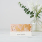 Classy Artistic Bush Rosa Gold Öl Farbe Textur Visitenkarte (Stehend Vorderseite)