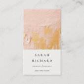 Classy Artistic Bush Rosa Gold Öl Farbe Textur Visitenkarte (Vorderseite)