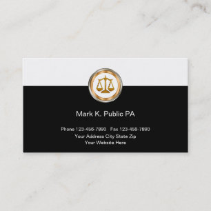 Classy Attorney Business Cards Visitenkarte