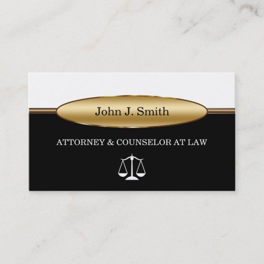 Classy Attorney Business Cards Visitenkarte (Vorderseite)