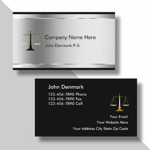 Classy Attorney Business Cards Visitenkarte