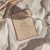 Classy Auburn Copper Old Money All In One Wedding Einladung