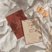 Classy Auburn Copper Old Money Fancy Wedding Einladung