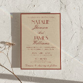 Classy Auburn Copper Old Money Luxury Wedding Einladung