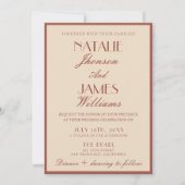 Classy Auburn Copper Old Money Luxury Wedding Einladung (Vorderseite)