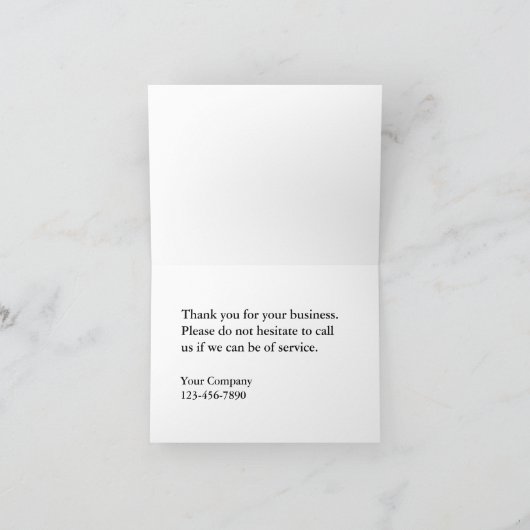 Classy Automotive Business - Vielen Dank Dankeskarte (Innenseite)