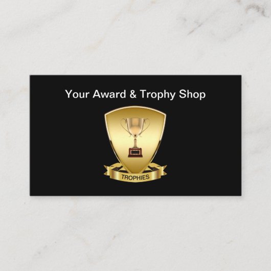 Classy Award & Trophy Shop Business Cards Visitenkarte (Vorderseite)