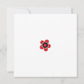 Classy B&W Cherry Blossom Wedite Einladung (Rückseite)