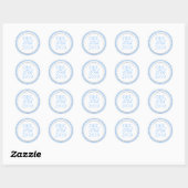 Classy Baby Blue Wedding Stickers (Blatt)