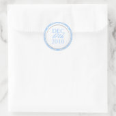 Classy Baby Blue Wedding Stickers (Tasche)