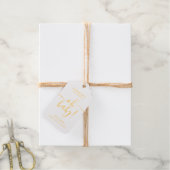 Classy Baby Dusche Personalisiertes Gold Foil Gesc Geschenkanhänger (Mit Schnur)