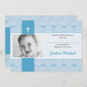 CLASSY BAPTISM ERSUCHT: hübsch 1L Einladung (Vorne/Hinten)