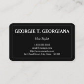 Classy & Basic Hair Stylist Business Card Visitenkarte (Vorderseite)