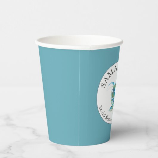 Classy Beach Brautparty Cup | Meeresschildkröte Pappbecher (Rechts)