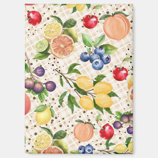 Classy beautiful botanical pattern beige magnet