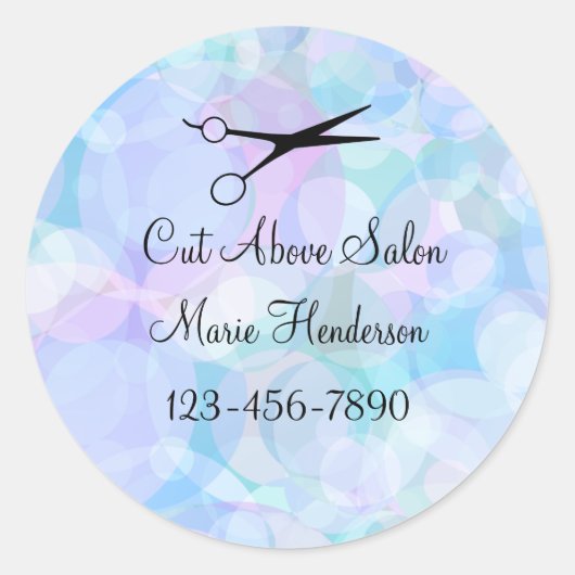 Classy Beauty Hair Salon Theme Sticker Labels (Vorderseite)