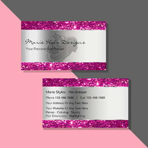 Classy Beauty Hairdresser Business Cards Visitenkarte