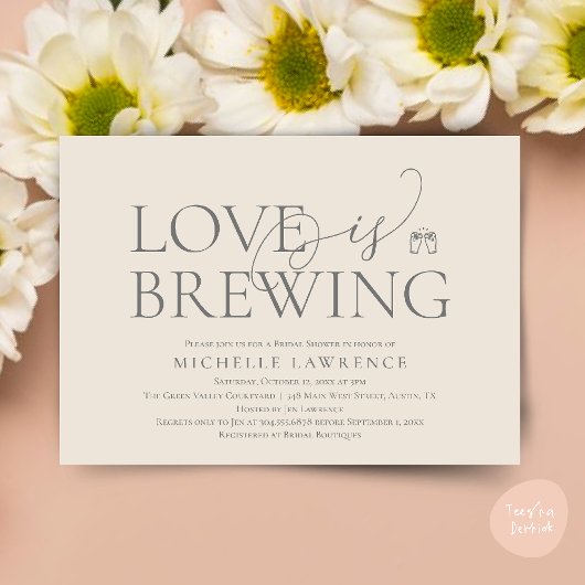 Classy Beer Party Brautparty, Liebe Braut Einladung