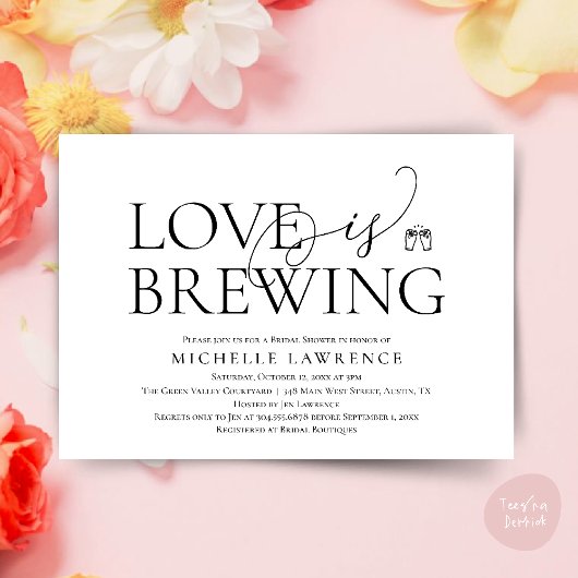 Classy Beer Party Brautparty, Liebe Braut Einladung