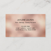 Classy Beige Brown Glitzer Eyelash Butterfly Visitenkarte (Rückseite)