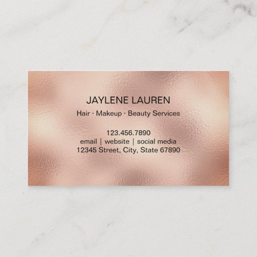 Classy Beige Brown Glitzer Eyelash Butterfly Visitenkarte (Rückseite)