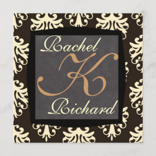 CLASSY Beige & Brown RENEWAL Wedding EINLADEN Einladung