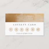 Classy Beige Gold Paint Texture Loyalty Card Visitenkarte (Vorderseite)