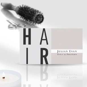 Classy Beige Hair Stylist Business Card Visitenkarte