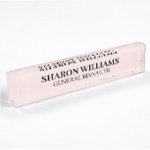 Classy Beruflich Blush Pink Office Namensplakette