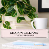 Classy Beruflich Blush Pink Office Namensplakette