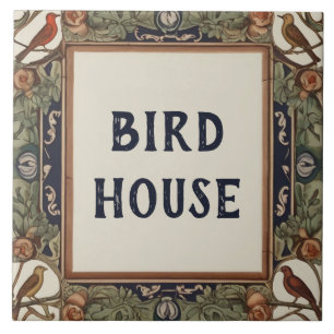 Classy Bird Custom House Name Plate Schild Plaque Fliese