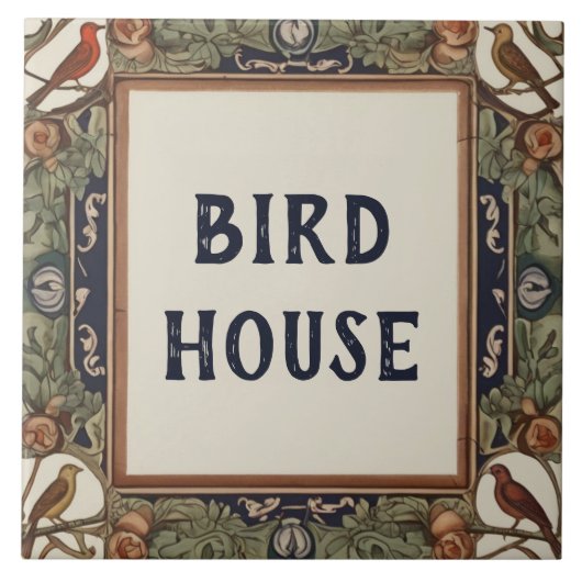 Classy Bird Custom House Name Plate Schild Plaque Fliese (Vorderseite)
