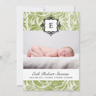Classy Birth Announcement Foto-Karte Ankündigung