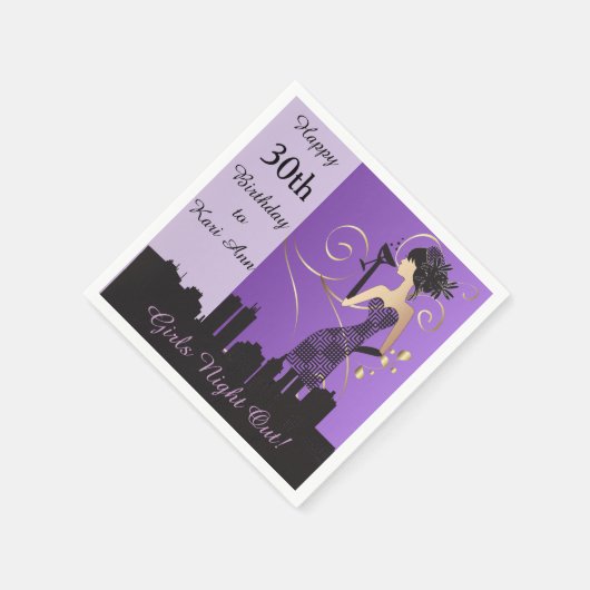 Classy Birthday Napkins für sie individuell gestal Serviette (Ecke)