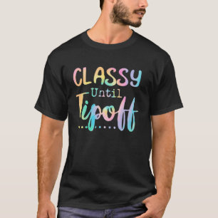 Classy Bis Tipoff Basketball Girl Messy Bun Game T-Shirt
