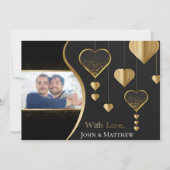 Classy Black and Gold, The G in LGBTQ Valentine (Vorderseite)