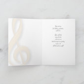 Classy Black and Gold Treble Clef Card Karte (Innenseite)