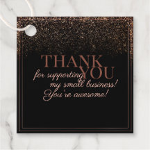 Classy Black and Rose Gold Packung Vielen Dank