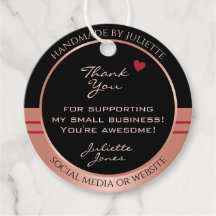 Classy Black and Rose Gold Packung Vielen Dank