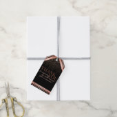 Classy Black and Rose Gold Packung Vielen Dank Gif Geschenkanhänger (Mit Garn)