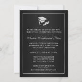 Classy Black and Silver 2012 Graduate Invitation Einladung (Rückseite)