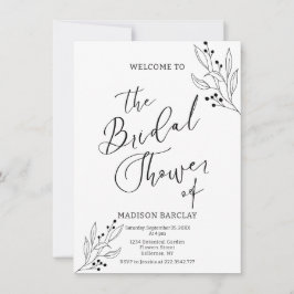 Classy Black And White Bridal Shower Einladung