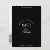 Classy Black and White Elegant Save the Date Card (Vorne/Hinten)