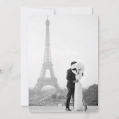 Classy Black and White Elegant Save the Date Card (Rückseite)