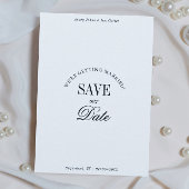 Classy Black and White Elegant Save the Date Card