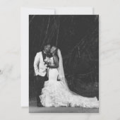 Classy Black and White Elegant Save the Date Card (Rückseite)