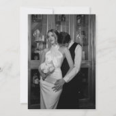 Classy Black and White Elegant Save the Date Card (Rückseite)